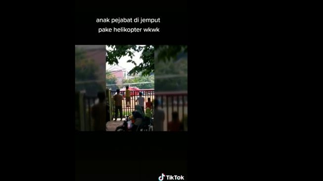 Anak SMA Dijemput Naik Helikopter, Aksi Teman-temannya Selamatkan Es Doger Bikin Salfok