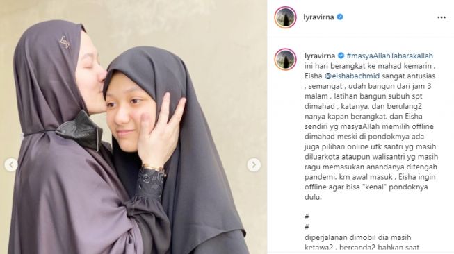 Lyra Virna lepas anak masuk pesantren [Instagram]