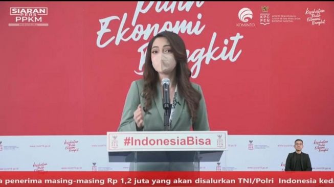 Juru Bicara Pemerintah untuk Penanganan COVID-19 dan Duta Perubahan Perilaku Reisa Broto Asmoro.