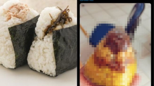 Pria Ini Pamer Dapat Onigiri, Pas Dizoom Publik Kaget Lihat Penampakan Nasinya