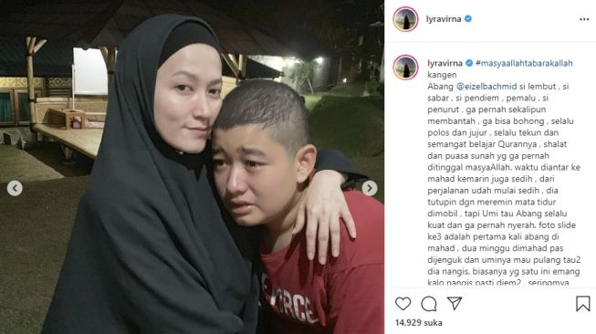 Lyra Virna lepas anak masuk pesantren [Instagram]