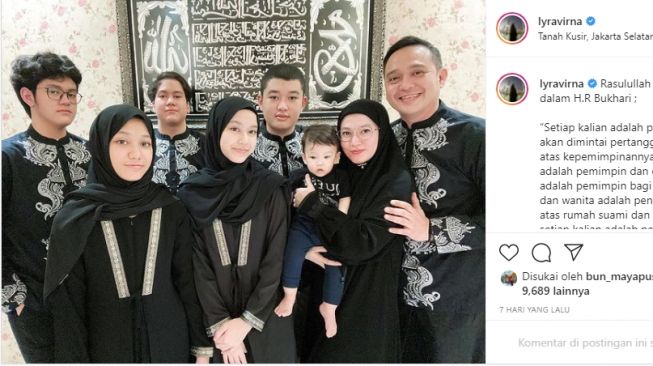 Lyra Virna lepas anak masuk pesantren [Instagram]