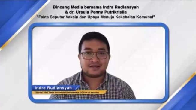 Indra Rudiansyah, penelitian vaksin Covid-19 merek AstraZeneca dari Indonesia  (tangkapan layar/Dini Afrianti Efendi)