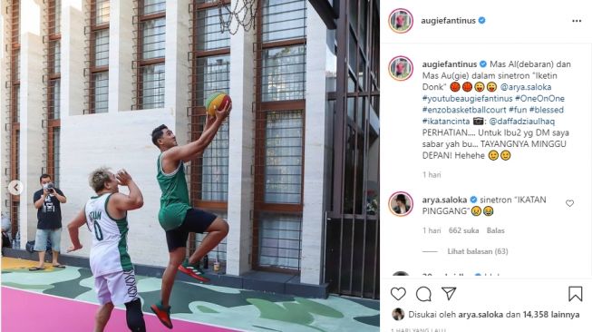 Potret Arya Saloka Tanding Basket. [Instagram]