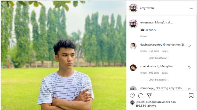 Potret Emyrrazan Hamid Pemain Dari Jendela SMP [Instagram]