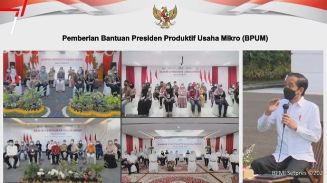 Resmi! Jokowi Bagikan Banpres Produktif Rp 15,3 T untuk 12,8 Juta Pelaku Usaha Mikro