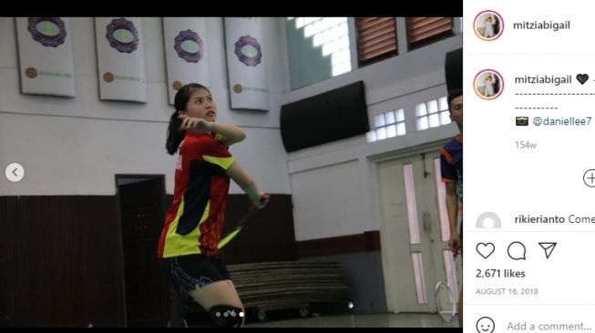 Potret Mitzi Abigail kekasih Anthony Ginting. [Instagram]