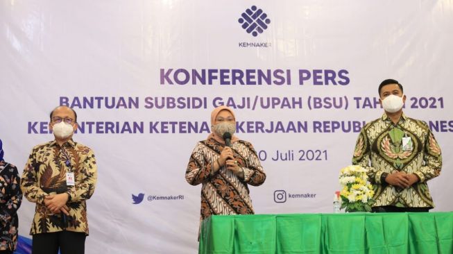 Kemnaker Terima Data Calon Penerima Bantuan Subsidi Upah bagi Pekerja Tahun 2021