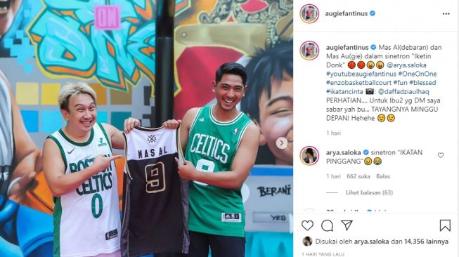 Potret Arya Saloka Tanding Basket. [Instagram]