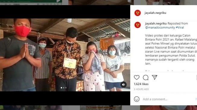 Viral di Medsos, Video Keluarga Calon Anggota Polisi Bintara Polri Lakukan Aksi Protes