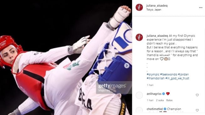 Atlet putri taekwondo asal Yordania, Julyana Al-Sadeq. (Instagram/@juliana_alsadeq)