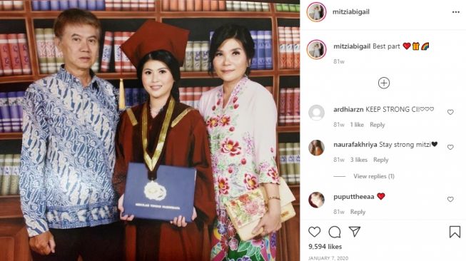 Potret Mitzi Abigail kekasih Anthony Ginting. [Instagram]