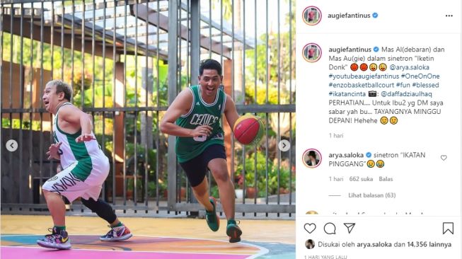 Potret Arya Saloka Tanding Basket. [Instagram]