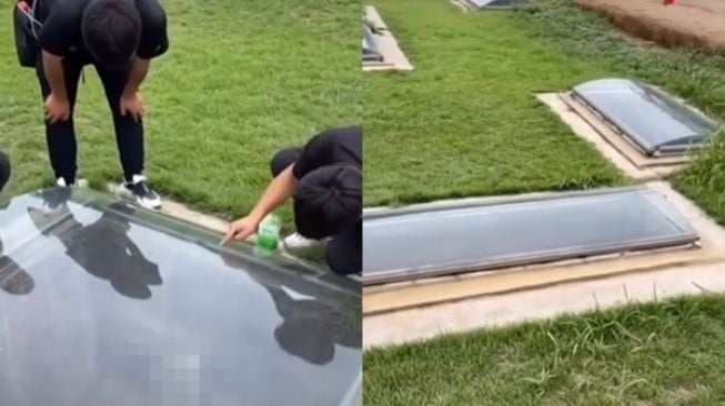 Viral Penampakan Kuburan Transparan Bisa Dilihat Isinya Bak Display, Warganet: Biar Apa?