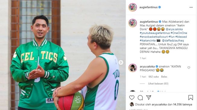 Potret Arya Saloka Tanding Basket. [Instagram]