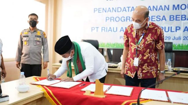 Bupati Pelalawan Apresiasi Program 'Desa Bebas Api' 