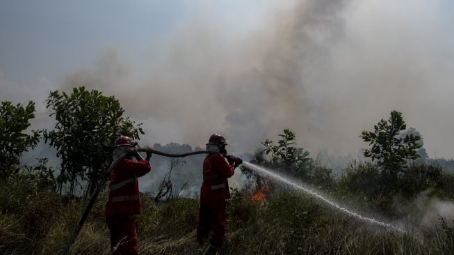 Upaya Pemadaman Kebakaran Lahan di Ogan Ilir