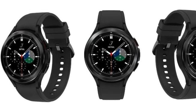 Samsung Galaxy Watch4 Classic warna hitam. (Amazon Kanada via Gizmochina)