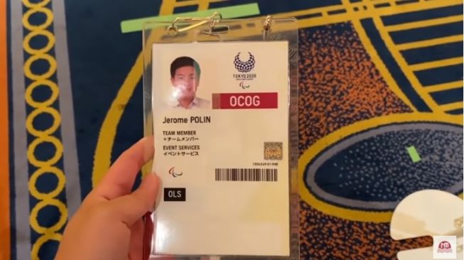 ID relawan Olimpiade Tokyo 2020 milik Jerome Polin Sijabat [YouTube: Nihongo Mantappu].