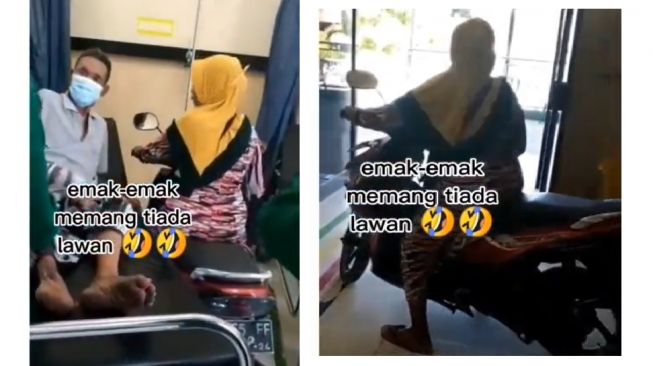 Demi Tujuan Mulia, Emak-Emak Nekat Naik Motor Masuk Kamar IGD Rumah Sakit