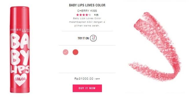 Rekomendasi Lip Balm untuk Bibir Hitam (tangkap layar maybelline.co.id)