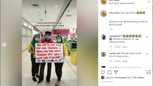 Resmi Ditutup, Salam Perpisahan Dari Karyawan Gerai Giant Viral