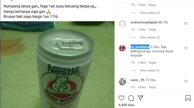 Viral! Susu Beruang Seharga Rp 17 Ribu Perkaleng