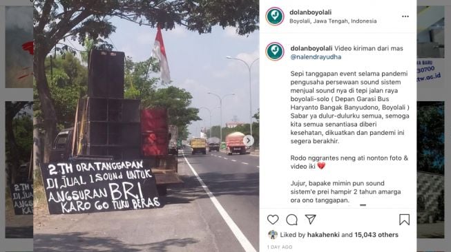 Viral pengusaha pengerad suara menjaul asetnya sound system di Boyolali. [Instagram]