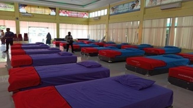Begini Ruang Isolasi Terpadu Pasien Covid-19 di Asrama Haji Riau