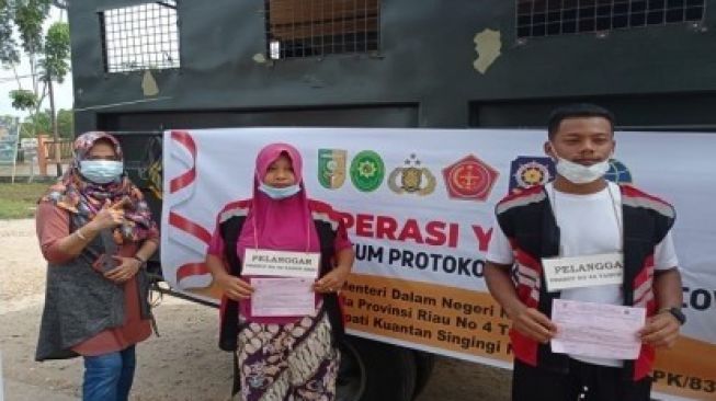 PPKM Level III, Warga Kuansing Banyak Terjaring Tak Gunakan Masker