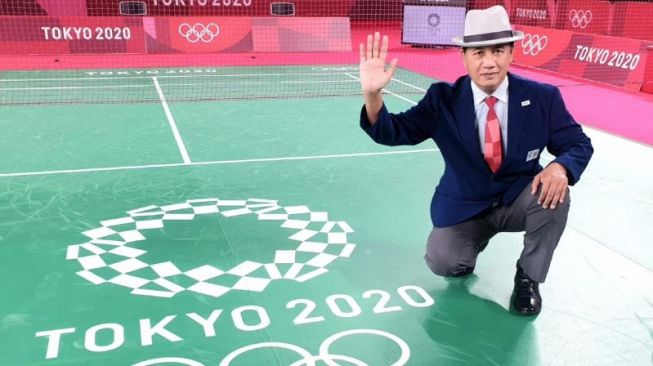 Wahyana menjadi wasit bulu tangkis Olimpiade Tokyo 2020. - (SuaraJogja.id/HO-Wahyana)