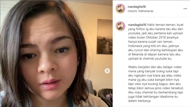 Mantan artis FTV Nanda Gita [Instagram]