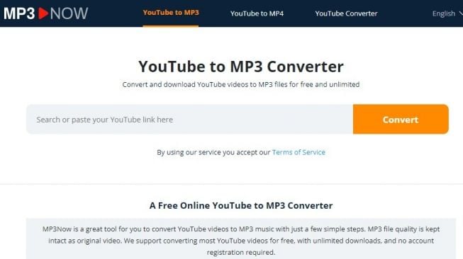 Pilih Kualitas Unduhan, Download YouTube MP3 dengan MP3-NOW