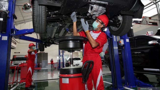 Layanan bengkel resmi Mitsubishi di masa PPKM [PT MMKSI via ANTARA].