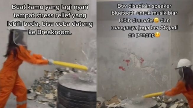 Viral Breakroom Tempat Unik Penghilang Stres di Jakarta, Bisa Hancurkan Benda Apa Saja