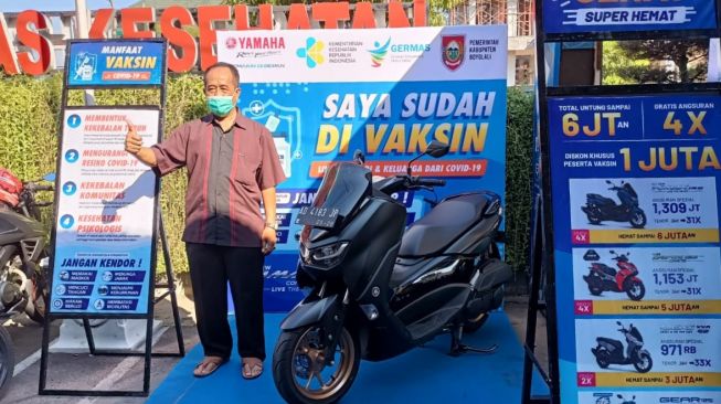 Vaksinasi Bersama Yamaha di Jawa Tengah, Bisa Bergaya Potret Wefie