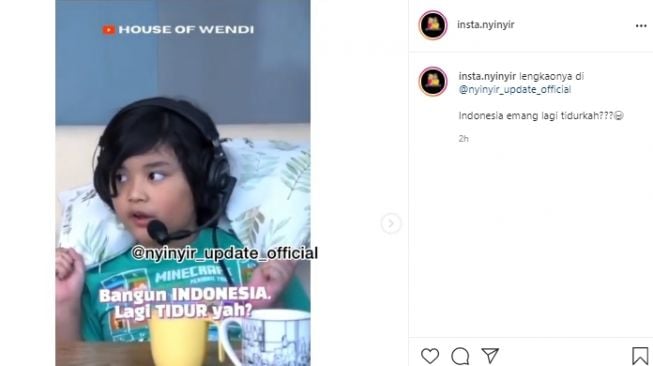 Anak Wendi Cagur (Instagram.com)