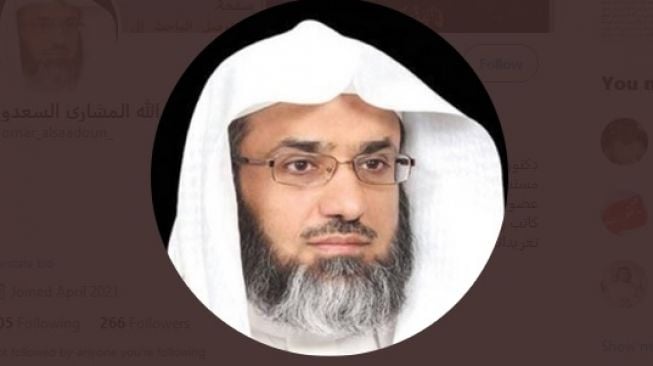 Omar Abdullah al-Saadoun,ulama yang dipenjara Arab Saudi karena mengkritik kebijakan mengecilkan volume pengeras suara masjid. [Twitter/omar_alsaadoun_]