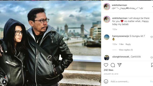 Potret suami Feni Rose, Enkito Herman Nugroho. [Instagram]