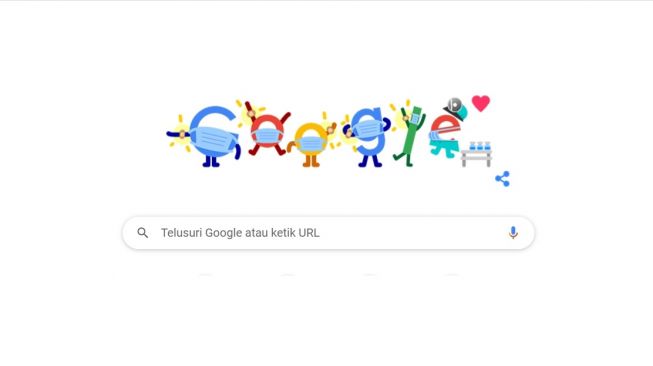 Gemes Banget! Google Doodle Hari Ini Ajak Publik Tetap Gunakan Masker dan Vaksinasi