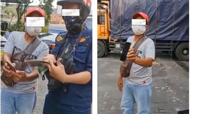 Oknum debt collector mencoba merampas motor pemotor dengan paksa (Instagram)