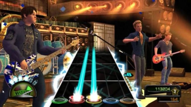 Ilustrasi game Guitar Hero. (YouTube/ hitman469)