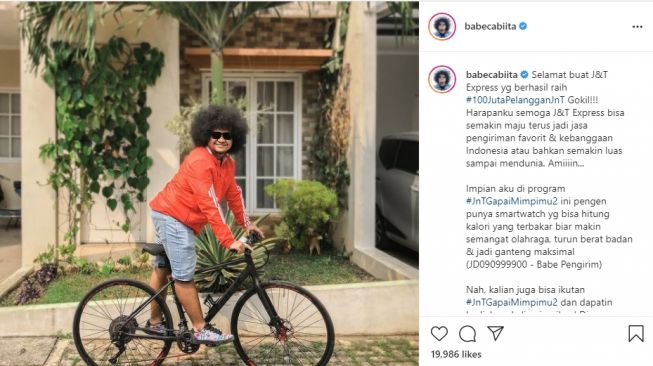 Potret Babe Cabita Turun Berat Badan 20 kg. [Instagram]