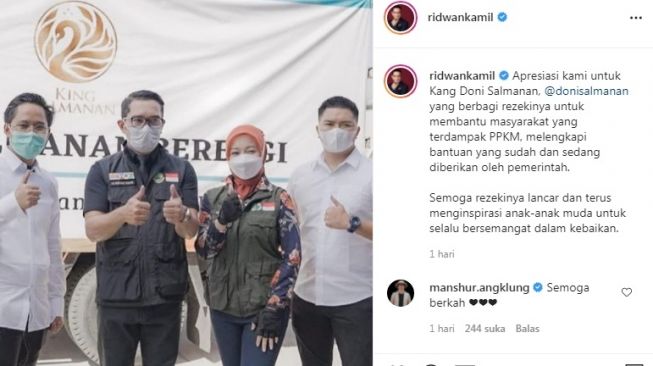 Aksi YouTuber Doni Salmanan Donasi Rp 830 Juta Disorot Ridwan Kamil
