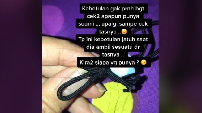 Istri temukan ikat rambut di tas kerja suami (tiktok)