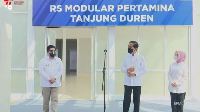 Tinjau RS Modular Pertamina, Jokowi: Ada ICU Khusus Anak-anak, Bayi dan Ibu-ibu