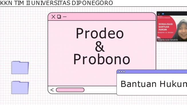 Pengabdian Masyarakat, Mahasiswi KKN Undip Sosialisasikan Bantuan Hukum Prodeo dan Probono