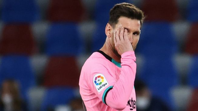Mantan penyerang Barcelona, Lionel Messi. [JOSE JORDAN / AFP]