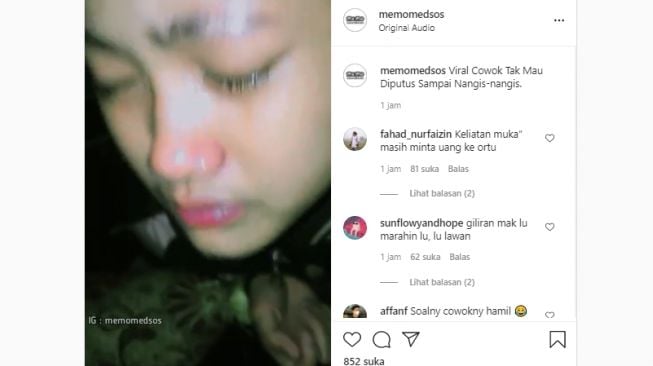 Viral! Cowok Ini Emoh Diputusin Pacarnya sampai Nangis-nangis