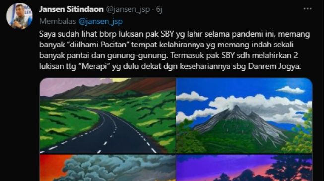 Hasil lukisan karya SBY. (Twitter/@jansen_jsp)